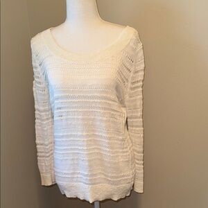 LOFT White Summer Sweater - Medium